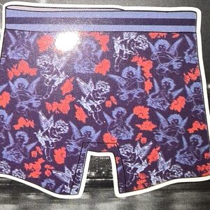 Men's Boxer Briefs with Angel and Floral Design